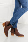 MMShoes Back At It Point Toe Bootie in Chocolate - My Store