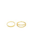 Two Gold Rhinestone Piece Delicate Fashion Ring Set - My Store