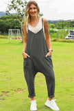 Double Take Full Size Sleeveless V-Neck Pocketed Jumpsuit - My Store