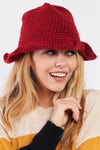 Burgundy Wide Brim Woven Panama Hat /3 Pieces - My Store