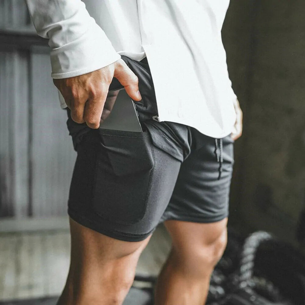 2019 Mens 2 in 1 Fitness Running Shorts - My Store