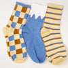 Trendy Pattern Trio Socks Set - My Store