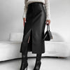 Women's Fleece-Lined PU Leather Skirt - My Store