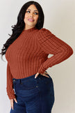 Basic Bae Full Size Ribbed Mock Neck Puff Sleeve T-Shirt - My Store