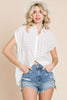 Culture Code Eyelet Crisscross Back Button Up Shirt - My Store