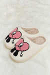 Melody Love Heart Print Plush Slippers - My Store