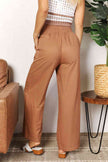 Double Take Drawstring Smocked Waist Wide Leg Pants - My Store