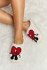 Melody Love Heart Print Plush Slippers - My Store