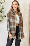 Double Take Plaid Dropped Shoulder Shirt - My Store