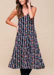 Floral V-Neck Sleeveless Maxi Dress - My Store