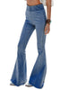 Women's Blue High Waist Bell Bottom Jeans - My Store