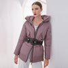 Casual hooded women winter coat parka Zipper pocket padded jacket coat - My Store