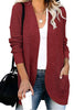 Pocket Knitted Solid Color Cardigan - My Store