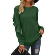 Autumn And Winter New Style Women's Casual Round Neck Sweater Pleated - My Store