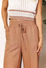 Double Take Drawstring Smocked Waist Wide Leg Pants - My Store