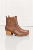 MMShoes Love the Journey Stacked Heel Chelsea Boot in Chestnut - My Store