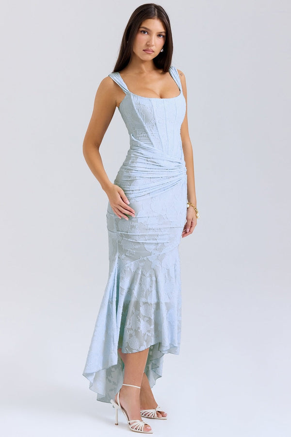 Women's Off-Shoulder Fishbone Maxi Dress - My Store