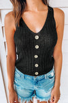 Buttoned Knit Tank - My Store