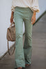 Women's Green High Rise Bell Bottom Denim Pants - My Store