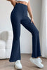 Basic Bae Full Size Ribbed High Waist Flare Pants - My Store