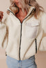 Jet Stream Zip-up Pocketed Hooded Sherpa Jacket - My Store