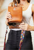 SHOMICO PU Leather Wide Strap Crossbody Bag - My Store