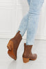 MMShoes Love the Journey Stacked Heel Chelsea Boot in Chestnut - My Store