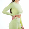 Seamless Yoga Long Sleeve Top Tight Fast Drying Moisture Absorption Hi - My Store