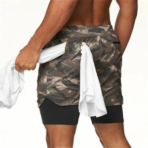 2020 Summer Men's 2-in-1 Quick Dry Running Shorts - My Store