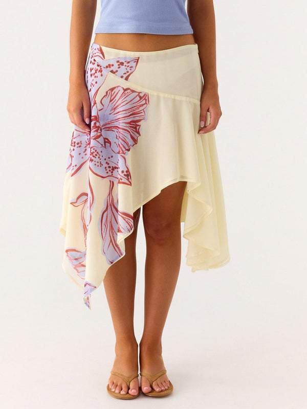 Women's High-Waist Resort Midi Skirt - My Store