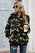 Women's Winter Green Camo Print Warm Furry Pullover Hoodie - My Store