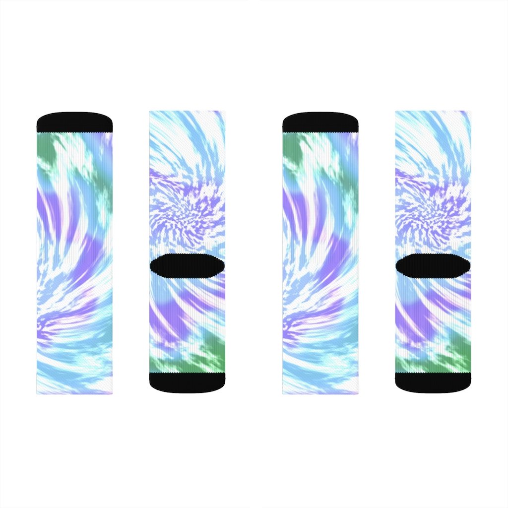 Purple Tie Dye Novelty Socks - My Store