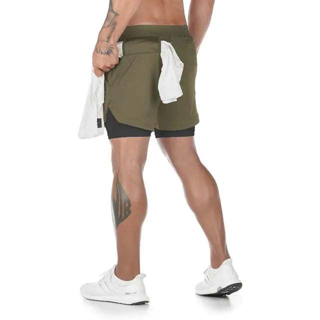 Gym Workout Shorts With Phone Pocket