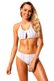 Vertical Striped Classic Two Piece Bathing Suit - My Store