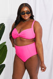 Marina West Swim Take A Dip Twist High-Rise Bikini in Pink - My Store