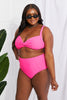 Marina West Swim Take A Dip Twist High-Rise Bikini in Pink - My Store