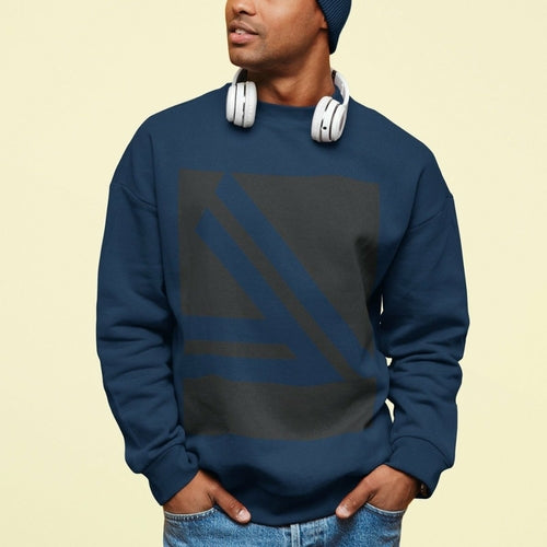 Men's Double Slanted Logo Crewneck Sweatshirt - My Store