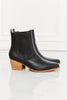 MMShoes Love the Journey Stacked Heel Chelsea Boot in Black - My Store