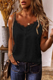 Spaghetti Straps Buttoned Tank Top - My Store