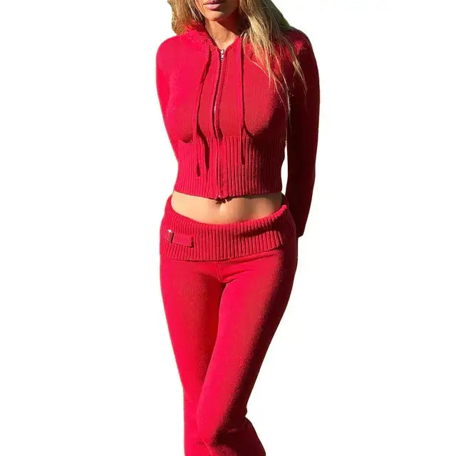 2 Piece-Set Trousers Hoodie Tracksuit