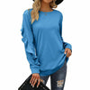 Autumn And Winter New Style Women's Casual Round Neck Sweater Pleated - My Store