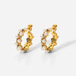 Pearl Rhinestone C-Hoop Earrings - My Store