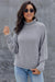 New Gray Chunky Batwing Long Sleeve Turtleneck Sweater - My Store