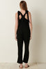 Mittoshop Rib Knit V-Neck Cross Back Jumpsuit - My Store