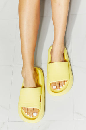 MMShoes Arms Around Me Open Toe Slide in Yellow - My Store