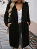 Pocketed Long Sleeve Hooded Teddy Coat - My Store