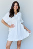 Ninexis Out Of Time Full Size Ruffle Hem Dress with Drawstring - My Store