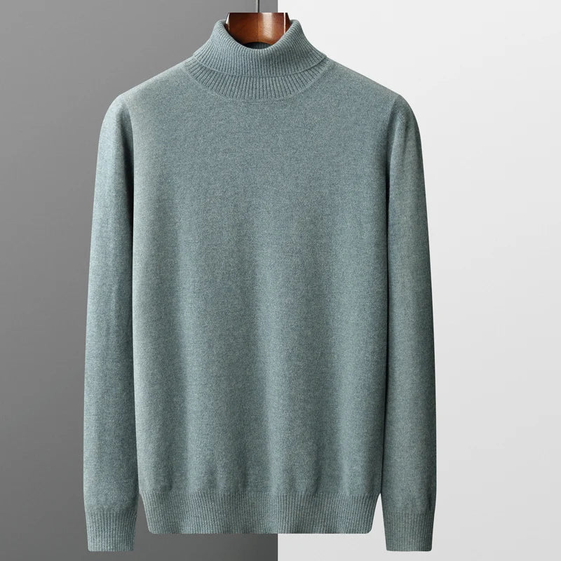 Men's High Collar Winter Knit Pullover - My Store