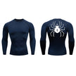 Compression Sport Shirt with Spider Print