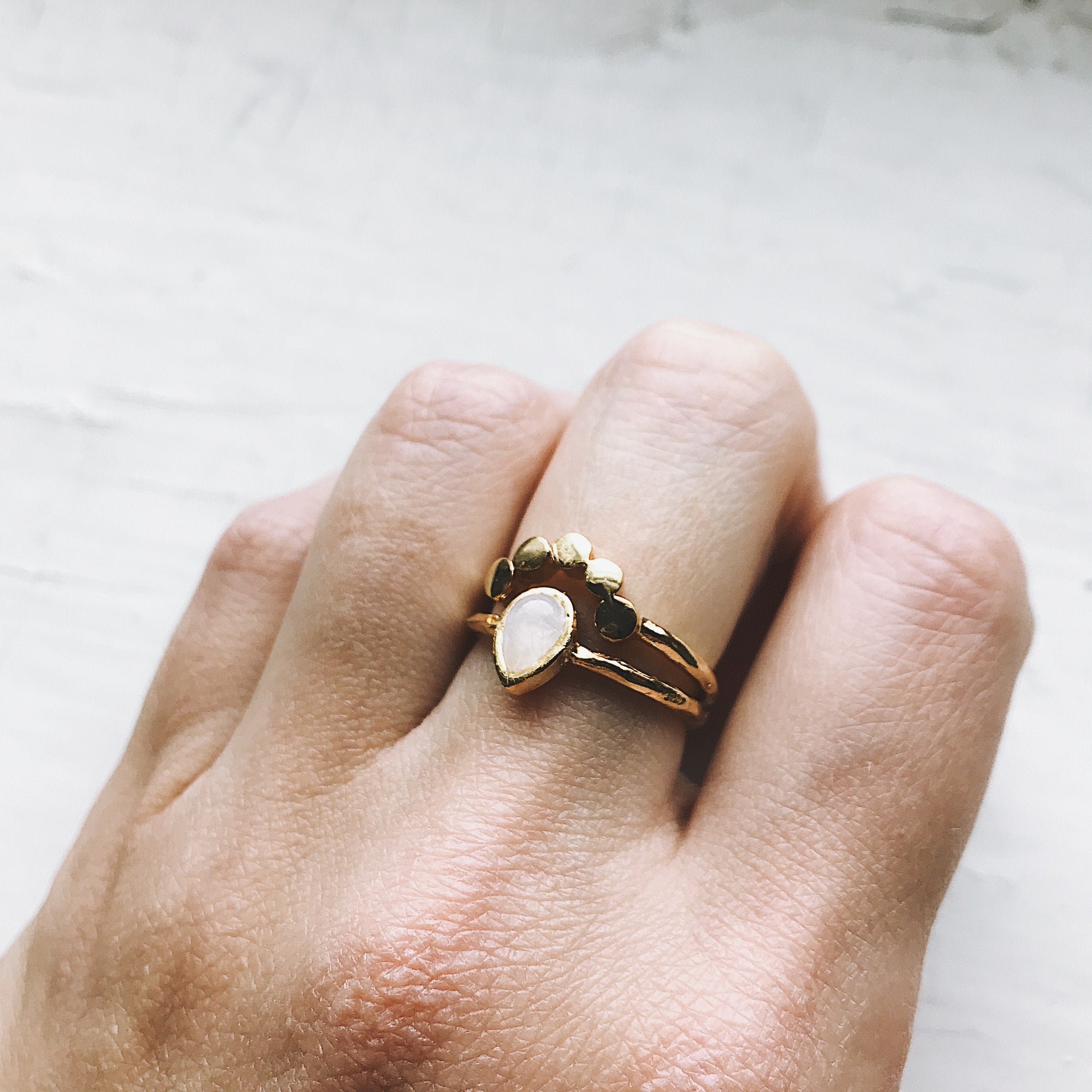 Moondrop Moonstone Ring - My Store